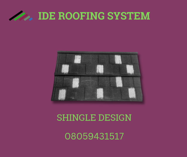 Shingle stonecoated roof sheets. Black with white patches